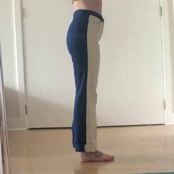 Paloma wool cream and royal blue pants. Size 26. - Picture 4 of 4